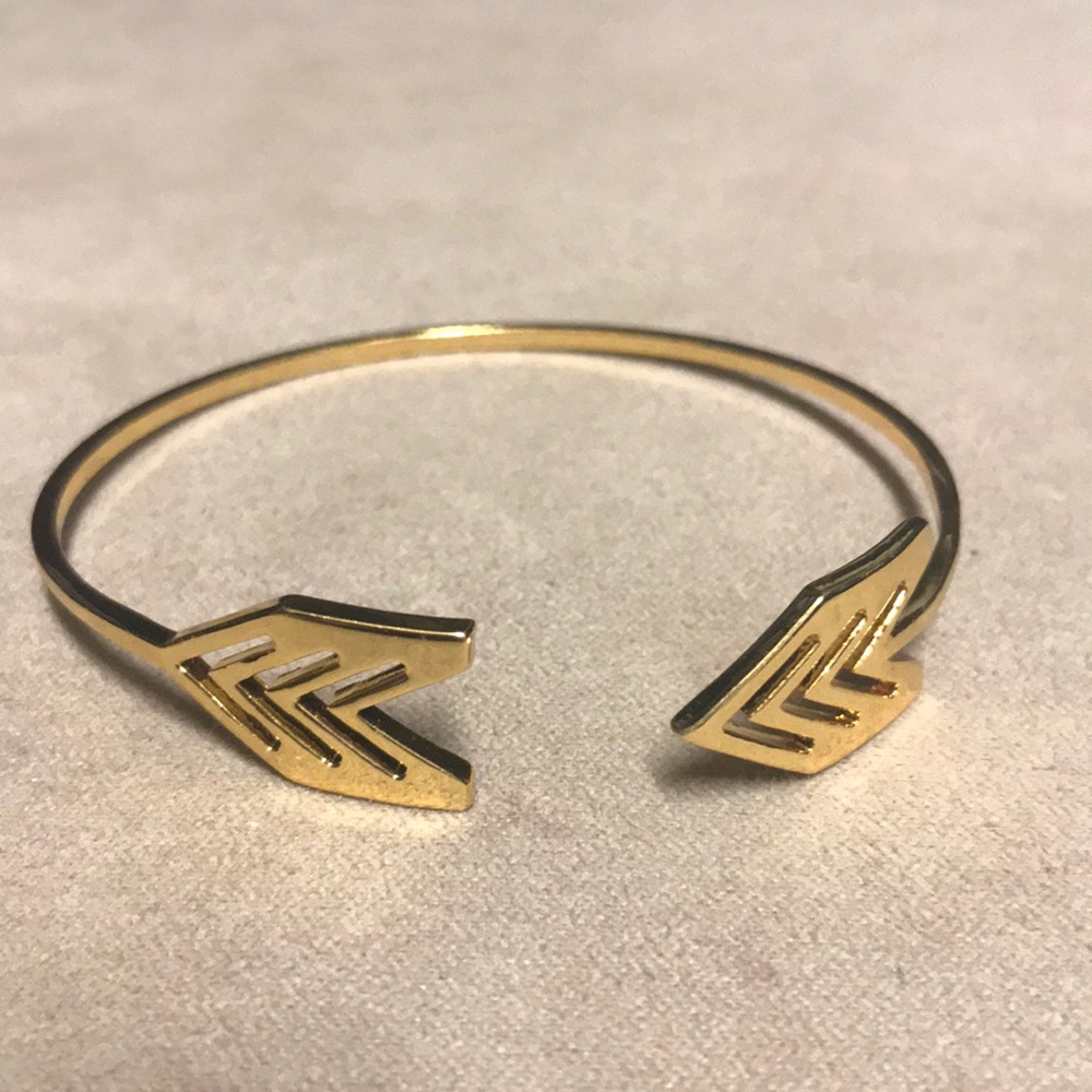 Gold arrow cuff bracelet